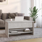 Coffee Table Concrete Grey 80x50x40 cm Engineered Wood 809660