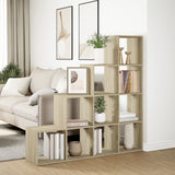 Room Divider Bookcase 4-Tier Sonoma Oak 131.5x29x131.5 cm Engineered Wood 857969