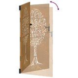 Garden Gate 85x175 cm Corten Steel Tree Design 153212