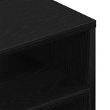 Wall Shelf with Door Black Oak 140 x 41 x 75 cm Engineered Wood 862601