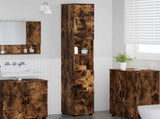 Bathroom Cabinet Smoked Oak 30 x 35 x 192 cm 883339