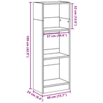 ZNTS Bookcase High Gloss White 40x24x109 cm Engineered Wood 858303