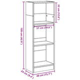 ZNTS Bookcase High Gloss White 40x24x109 cm Engineered Wood 858303