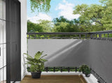 Balcony Screen Light Grey 100 x 1000 cm Oxford Fabric 42030551