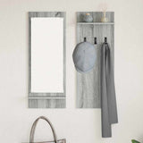 Wall-Mounted Coat Rack with Shelf Grey Sonoma 70 x 10 x 90 cm 874528