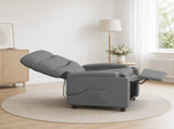 Recliner Massage Chair Dark Grey 75 x 93 x 102 cm Fabric 42051287