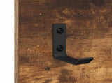 Wall-Mounted Coat Rack with Shelf Smoked Oak 90 x 10 x 50 cm 874519