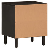 ZNTS Bedside Cabinets 2 pcs Black 40x33x46 cm Solid Wood Mango 356816