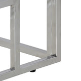 Console Table Silver Stainless Steel and Solid Reclaimed Wood 350008
