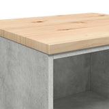Garage Storage Cabinet Concrete Grey 60x51x85 cm Solid Wood Pine 860547