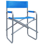 ZNTS Director's Chairs 2 pcs Steel Blue 47917