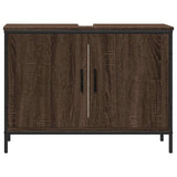 Bathroom Sink Cabinet Brown Oak 80x30x60 cm Engineered Wood 842455
