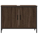 Bathroom Sink Cabinet Brown Oak 80x30x60 cm Engineered Wood 842455