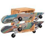 Wall Mounted Skateboard Holder 25x20x30 cm Solid Acacia Wood 320482