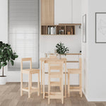 5 Piece Bar Set Solid Wood Pine 3124742