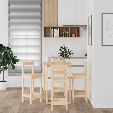 5 Piece Bar Set Solid Wood Pine 3124742