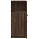 Sideboard with LED Brown Oak 42.5x34x100 cm Engineered Wood 852158