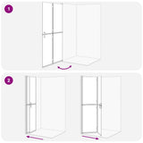 Walk-In Shower Wall Folding Gold 100 x 6.5 x 190 cm 42017972