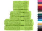 8 Piece Premium Towel Set SOLUND Apple Green 600 gsm 137551