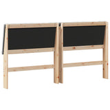 Upholstered Headboard Dark Grey 200 cm Solid Pine Wood 879375