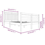 ZNTS Bed Frame without Mattress Small Double Solid Wood 3100624