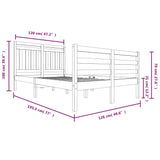 ZNTS Bed Frame without Mattress Small Double Solid Wood 3100624