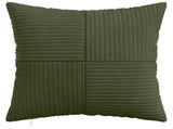 Cushion Cover 12 pcs ALMELO Green 45 x 45 cm Corduroy 914781