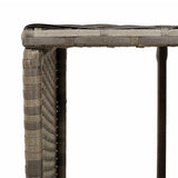 Storage Shelves for Hot Tub 2 pcs Grey Poly Rattan 365619