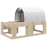 Bed Frame with Tunnel with Shelf 3 pcs Sonoma Oak and White 3423629