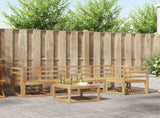Outdoor Sofa Set 6 pcs White Solid Acacia Wood 3387648