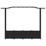 Raised Bed with Trellis and Roof Black 204 x 40 x 141 cm PP 42032532