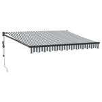 ZNTS Retractable Awning Anthracite and White 3x2.5 m Fabric&Aluminium 3216118