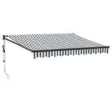 ZNTS Retractable Awning Anthracite and White 3x2.5 m Fabric&Aluminium 3216118