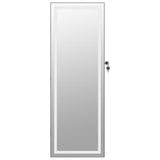 Mirror Jewellery Cabinet with LED Lights Wall Mounted Black 353251