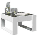 Coffee Table with Infinity LED White 50x53x30 cm 847623