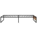 Bed Frame without Mattress Black Metal 90x200 cm 324813