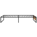 Bed Frame without Mattress Black Metal 90x200 cm 324813