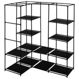 282449 Corner Wardrobe Black 130x87x169 cm