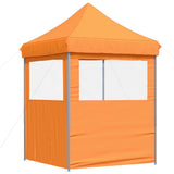 Foldable Party Tent Pop-Up with 2 Sidewalls Orange 4004993