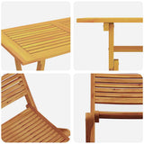Garden Dining Set 5 pcs Brown Solid Acacia Wood 3375762