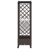 Raised Bed with Trellis and Roof Brown 163 x 40 x 129 cm PP 3423104