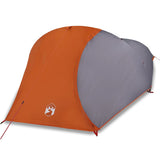 ZNTS Camping Tent Dome 4-Person Orange Waterproof 94729