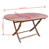Garden Furniture Set Brown Acacia wood 9 piece set Foldable 42649