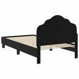 Children's Bed Frame with Headboard Black 80 x 160 cm Velvet 42010938