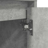 Bedside Cabinet with LED Lights Concrete Grey 38x34x50 cm 861271