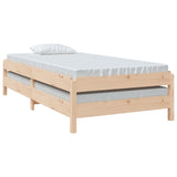 Stack Bed without Mattress 75x190 cm Small Single Solid Wood Pine 820407