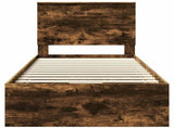 Bed Frame with Drawer Smoked Oak 100 x 200 cm Engineer Wood 3409493