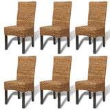 Dining Chairs 6 pcs Abaca and Solid Mango Wood 274201