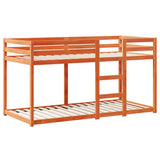 Bunk Bed without Mattress Wax Brown 75x190 cm Small Single Solid Wood Pine 3282051
