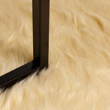 Faux Sheepskin Rug TAFALLA Cream 160 x 230 cm Polyester 42021506